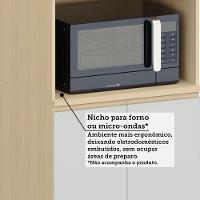 Cozinha Completa 6 Pçs Espaço Micro-ondas E Tampo 340cm Carvalho/cinza Cristal - 7