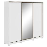 Guarda-roupa Casal 100% Mdf 3 Portas 6 Gavetas Vitta 2,70 Glass E Pés Branco - 6