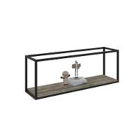 Nicho Aéreo Dynamica 120x30x42cm C-01 Prateleira Carvalho - Est.preta Carvalho - Est.preta - 1