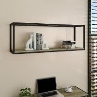 Nicho Aéreo Dynamica 120x30x42cm C-01 Prateleira Carvalho - Est.preta Carvalho - Est.preta - 2