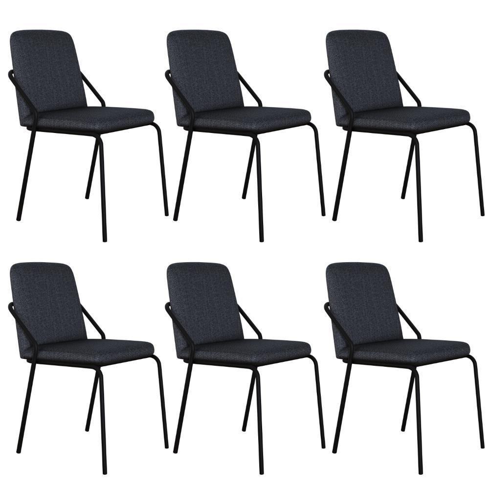 Cadeira Bloom Fixa C-4 Pes S-braco 490x580x850 Mm C-6 Un Grafite Corriente Grafite Corriente - 1