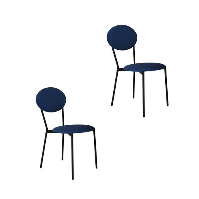 Cadeira Vintage Elipse Fixa C-4 Pes 430 X 535 X 860 Mm C-2 Un. Cy.azul Jeans Azul Jeans City