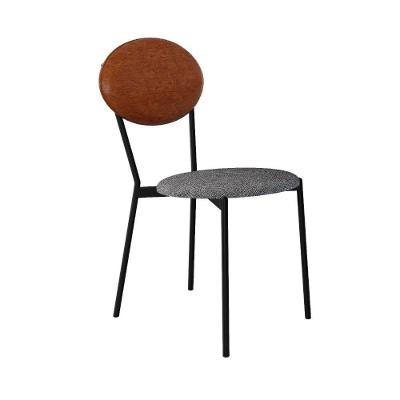 Cadeira Vintage Elipse Fixa C-4 Pes 430 X 535 X 860 Mm C-1 Un. Cy.nev.pta-cn.cml Névoa Pta-cn.caramelo