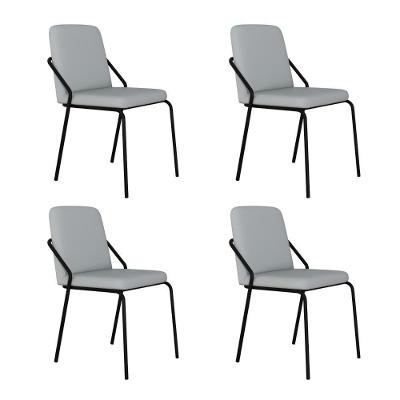 Cadeira Bloom Fixa C-4 Pes S-braco 490x580x850 Mm C-4 Un Courino Saturno Off White Courino Saturno Off White