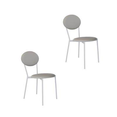Cadeira Vintage Elipse Fixa C-4 Pes 430 X 535 X 860 Mm C-2 Un. Pés Brancos. Cn.saturno Off White Cn.saturno Off White