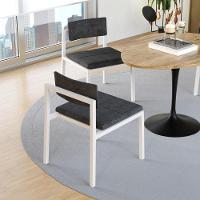 Cadeira Noah Encosto Anatômico Pés Brancos. Lautrec Grafite Lautrec Grafite - 2