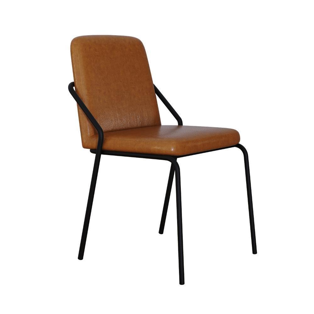 Cadeira Bloom Fixa C-4 Pes S-braco 490x580x850 Mm C-1 Un Courino Caramelo Courino Caramelo - 1