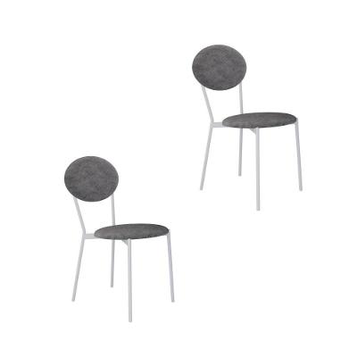 Cadeira Vintage Elipse Fixa C-4 Pes 430 X 535 X 860 Mm C-2 Un. Pés Brancos. Cy.nevoa Prata Névoa Prata City