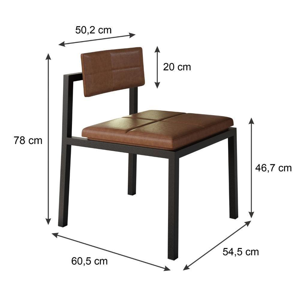 Cadeira Noah Encosto Anatômico. Courino Whisky Courino Whisky - 7