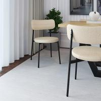 2 Unidades Cadeira Kyta Fixa C-4 Pés 50 X 44,7 X 83,8 Cm. Corriente Areia Corriente Areia - 2