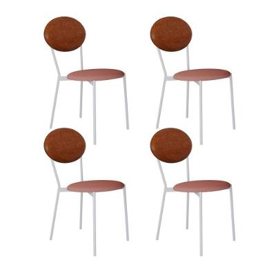 Cadeira Vintage Elipse Fixa C-4 Pes 430 X 535 X 860 Mm C-4 Un. Pés Brancos. Cy.tlp.rse-cn.cml Tulipa Rse-cn.caramelo