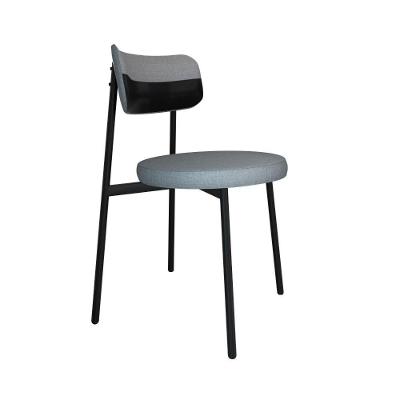 Cadeira Kyta Fixa C-4 Pés 50 X 44,7 X 83,8 Cm. Corriente Cinza Claro-courino Preto Corriente Cinza Claro-courino Preto