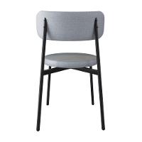 Cadeira Kyta Fixa C-4 Pés 50 X 44,7 X 83,8 Cm. Corriente Cinza Claro-courino Preto Corriente Cinza Claro-courino Preto - 5