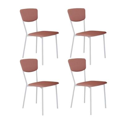 Cadeira Vintage Retrô Fixa C-4 Pés 425 X 505 X 830 Mm C-4 Un. Pés Brancos. Cy.tlp.rose Tulipa Rosê City