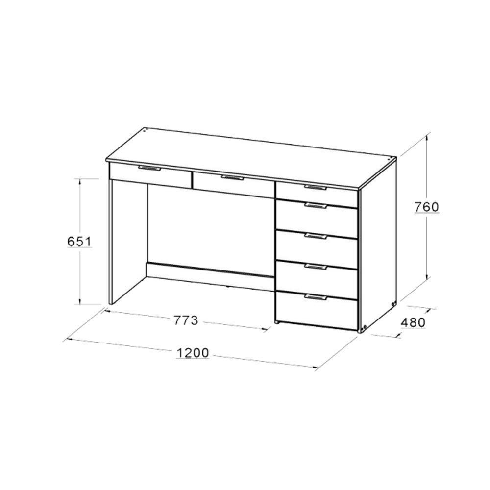 Mesa De Escritório Ditália 7 Gavetas Com Cadeira Pe-90 - 2