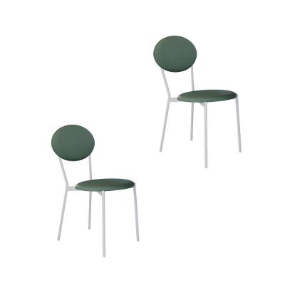 Cadeira Vintage Elipse Fixa C-4 Pes 430 X 535 X 860 Mm C-2 Un. Pés Brancos. Cn.urano Vd.salvia Cn.urano Verde Sálvia