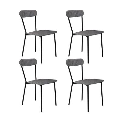 Cadeira Vintage Emília Fixa C-4 Pes 450 X 505 X 810 Mm C-4 Un.cy.nevoa Prata Névoa Prata City