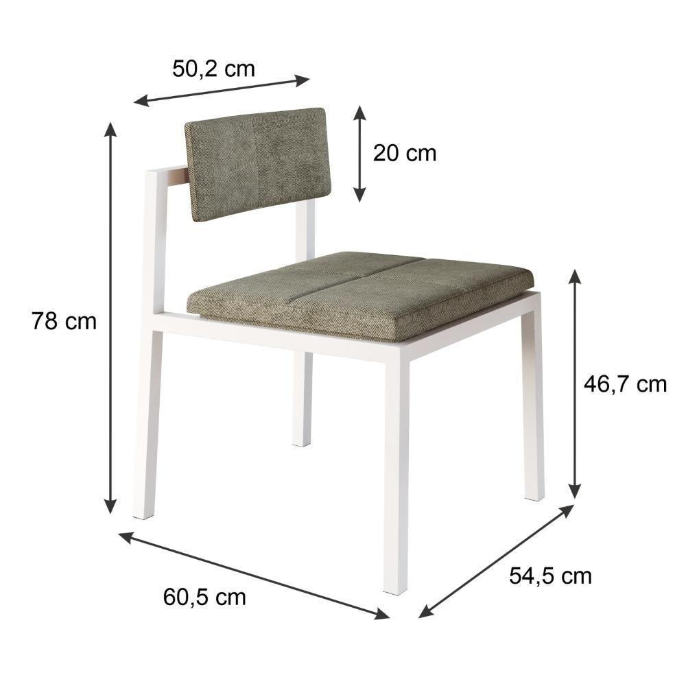 Cadeira Noah Encosto Anatômico Pés Brancos. Lautrec Marrom Lautrec Marrom - 7