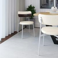 Cadeira Kyta Fixa C-4 Pés 50 X 44,7 X 83,8 Cm Pés Brancos. Corriente Palha-courino Café Corriente Palha-courino Café - 2