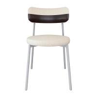 Cadeira Kyta Fixa C-4 Pés 50 X 44,7 X 83,8 Cm Pés Brancos. Corriente Palha-courino Café Corriente Palha-courino Café