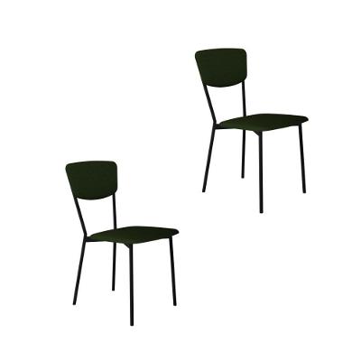 Cadeira Vintage Retrô Fixa C-4 Pés 425 X 505 X 830 Mm C-2 Un. Cy.vd.msg Verde Musgo City
