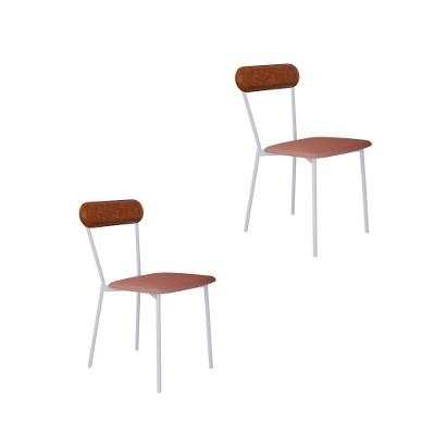Cadeira Vintage Emília Fixa C-4 Pes 450 X 505 X 810 Mm C-2 Un. Pés Brancos. Cy.tlp.rse-cn.cml Tulipa Rse-cn.caramelo