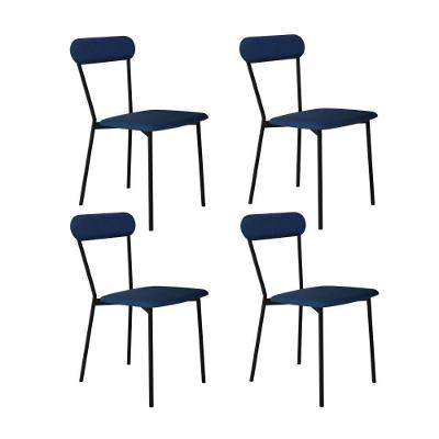 Cadeira Vintage Emília Fixa C-4 Pes 450 X 505 X 810 Mm C-4 Un.cy.azul Jeans Azul Jeans City