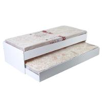 Cama Solteiro Bicama Ditália Com Colchões Cm-20 Branco - 2