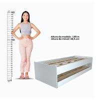 Cama Solteiro Bicama Ditália Com Colchões Cm-20 Branco - 6