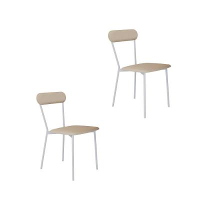 Cadeira Vintage Emília Fixa C-4 Pes 450 X 505 X 810 Mm C-2 Un. Pés Brancos. Cy.areia Light Areia Light City