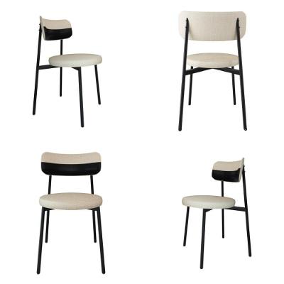 4 Unidades Cadeira Kyta Fixa C-4 Pés 50 X 44,7 X 83,8 Cm. Corriente Areia-courino Preto Corriente Areia-courino Preto