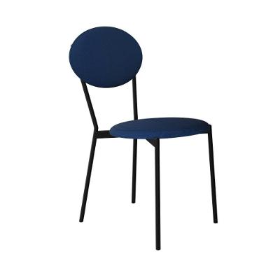 Cadeira Vintage Elipse Fixa C-4 Pes 430 X 535 X 860 Mm C-1 Un. Cy.azul Jeans Azul Jeans City