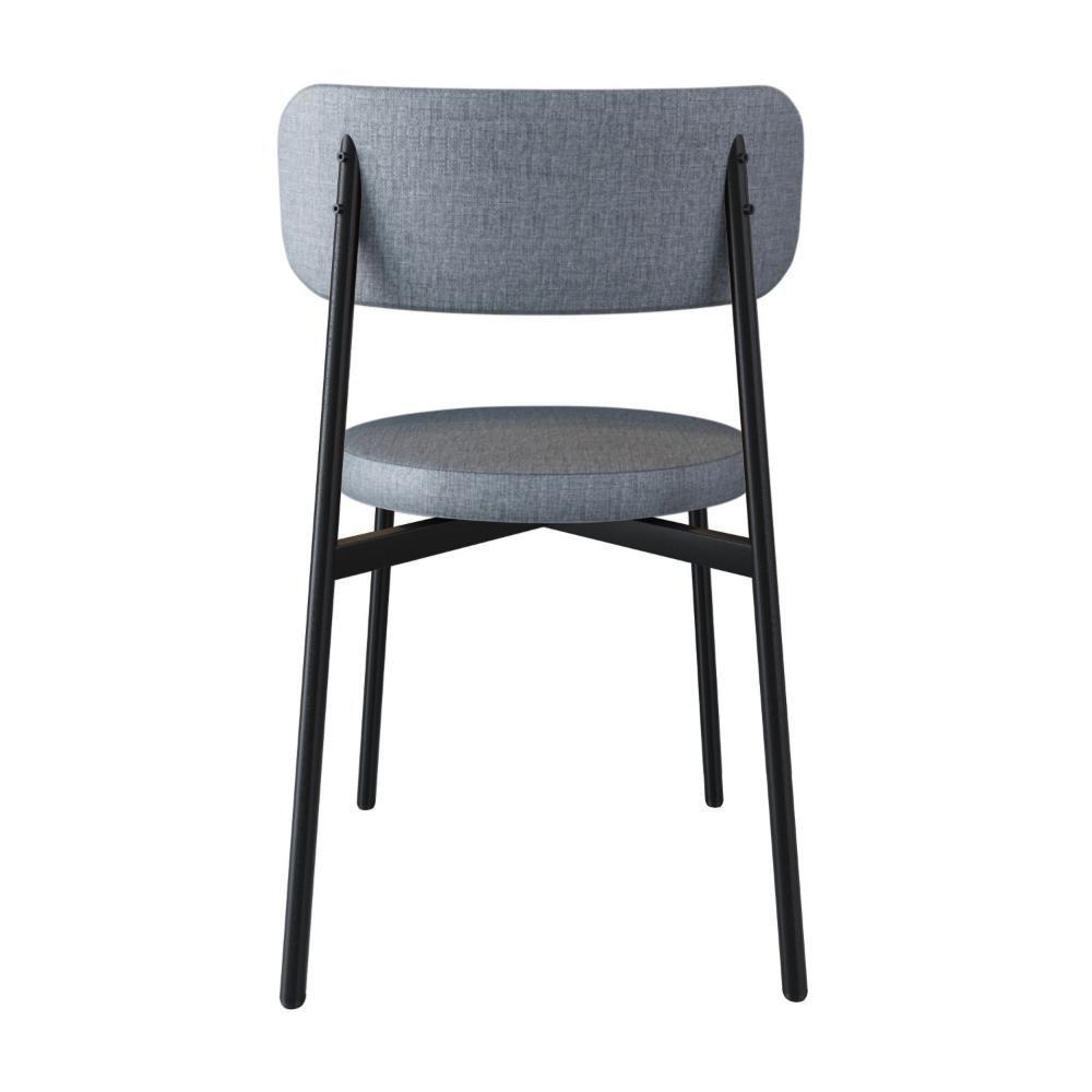 Cadeira Kyta Fixa C-4 Pés 50 X 44,7 X 83,8 Cm. Corriente Cinza-courino Whisky Corriente Cinza-courino Whisky - 5