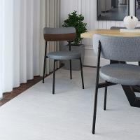 Cadeira Kyta Fixa C-4 Pés 50 X 44,7 X 83,8 Cm. Corriente Cinza-courino Whisky Corriente Cinza-courino Whisky - 2