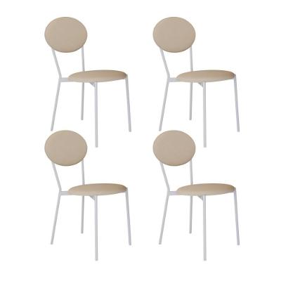 Cadeira Vintage Elipse Fixa C-4 Pes 430 X 535 X 860 Mm C-4 Un. Pés Brancos. Cy.areia Light Areia Light City