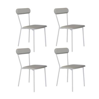 Cadeira Vintage Emília Fixa C-4 Pes 450 X 505 X 810 Mm C-4 Un. Pés Brancos. Cn.saturno Off White Cn.saturno Off White