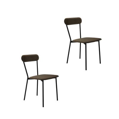 Cadeira Vintage Emília Fixa C-4 Pes 450 X 505 X 810 Mm C-2 Un.vld.sand Veludo Sand