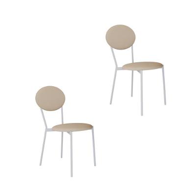 Cadeira Vintage Elipse Fixa C-4 Pes 430 X 535 X 860 Mm C-2 Un. Pés Brancos. Cy.areia Light Areia Light City