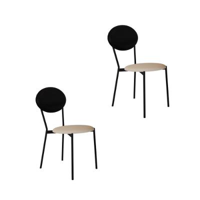 Cadeira Vintage Elipse Fixa C-4 Pes 430 X 535 X 860 Mm C-2 Un. Cy.areia Lgt-cn.pto Areia Lgt-courino Preto