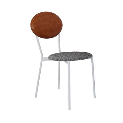 Cadeira Vintage Elipse Fixa C-4 Pes 430 X 535 X 860 Mm C-1 Un. Pés Brancos. Cy.nev.pta-cn.cml Névoa Pta-cn.caramelo