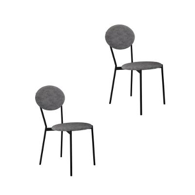 Cadeira Vintage Elipse Fixa C-4 Pes 430 X 535 X 860 Mm C-2 Un. Cy.nevoa Prata Névoa Prata City
