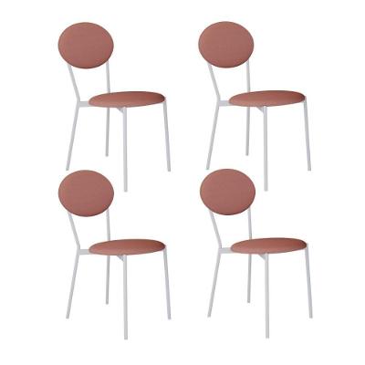 Cadeira Vintage Elipse Fixa C-4 Pes 430 X 535 X 860 Mm C-4 Un. Pés Brancos. Cy.tlp.rose Tulipa Rosê City