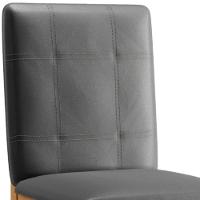 Conjunto 2 Cadeiras ágata Veludo Cinza Pés Em Madeira Jcm - 7