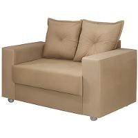 Conjunto Sofá 2 E 3 Lugares Palermo Veludo Bege - 6