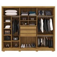 Guarda Roupa Casal 6 Portas 3 Gavetas MDF 275 Cm Vlr Nature - 3
