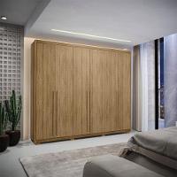 Guarda Roupa Casal 6 Portas 3 Gavetas MDF 275 Cm Vlr Nature - 6