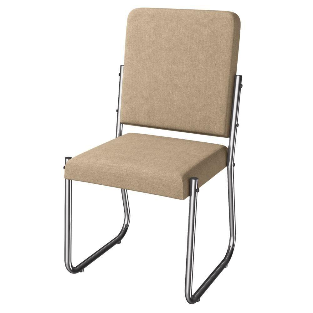 Kit 2 Cadeiras Cromada Sala Jantar 2C139CR Corino Kappesberg Capuccino - 5