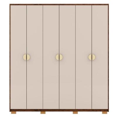 Guarda Roupa Casal 6 Portas 4 Gavetas Nor 203 Cm 10109 Vlr Imbuia Fend