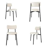 4 Unidades Cadeira Kyta Fixa C-4 Pés 50 X 44,7 X 83,8 Cm. Corriente Palha Corriente Palha - 1