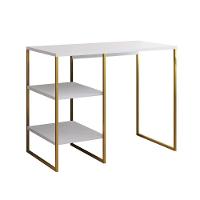 Aparador Adega Industrial Bar Barzinho Bourbon Aço Dourado E Branco 95 Cm - 2